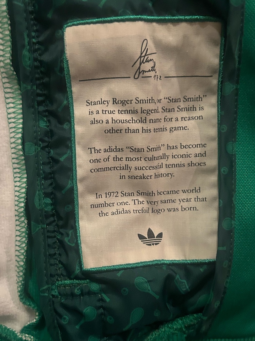 Vintage Adidas Stan Smith Green Track Jacket with Cream Panels Men’s Size S - Picture 8 of 10